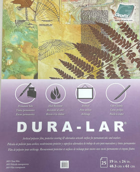 Duralar **Replaces Grafix Clear-Lay - 19" x 24", 25 Sheets, .005 Clear Film Case of 1