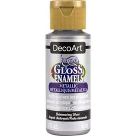 Americana® Gloss Enamels 2-oz. SHIMMERING SILVER $1.48ea Pack of 3