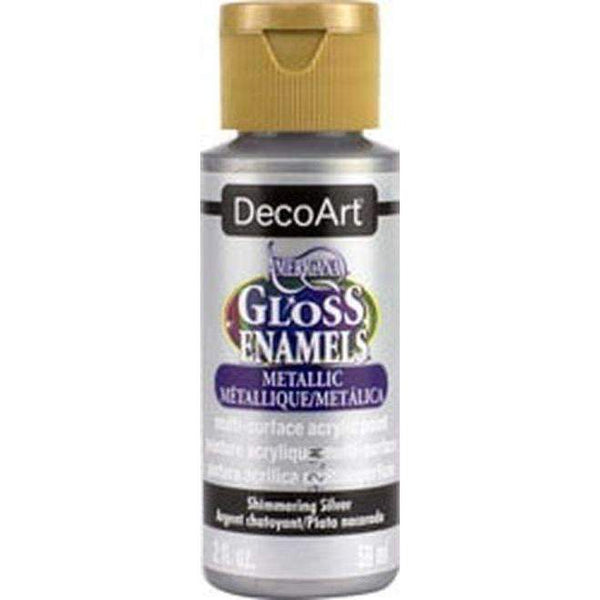 Americana® Gloss Enamels 2-oz. SHIMMERING SILVER $1.48ea Pack of 3